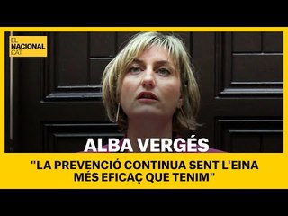 Alba Vergés: "La contenció continua sent l'eina més eficaç que tenim"