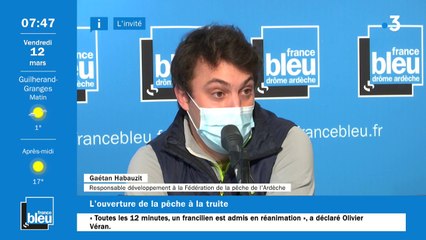 Gaétan Habauzit, de la fédération de pêche de l'Ardèche