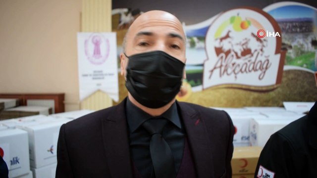 Türk Kızılay'ından Akçadağ'daki esnafa gıda yardımı