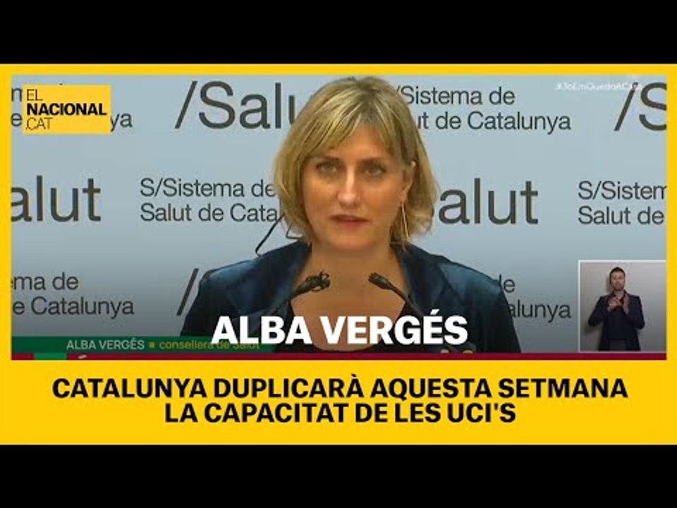 CORONAVIRUS | Alba Vergès: "Catalunya duplicarà aquesta setmana la capacitat de les uci’s"