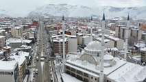 Kent merkezi beyaza büründü (DRONE)