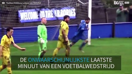 De waanzinnigste laatste minuut van een voetbalwedstrijd