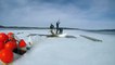 Iceboat Rescued After Getting Frozen in Lake