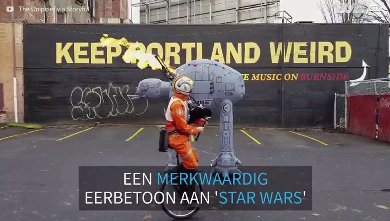 Een erg origineel eerbetoon aan 'Star Wars'!