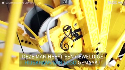 Ongelooflijk! Man maakt enorme hijskraan van Lego