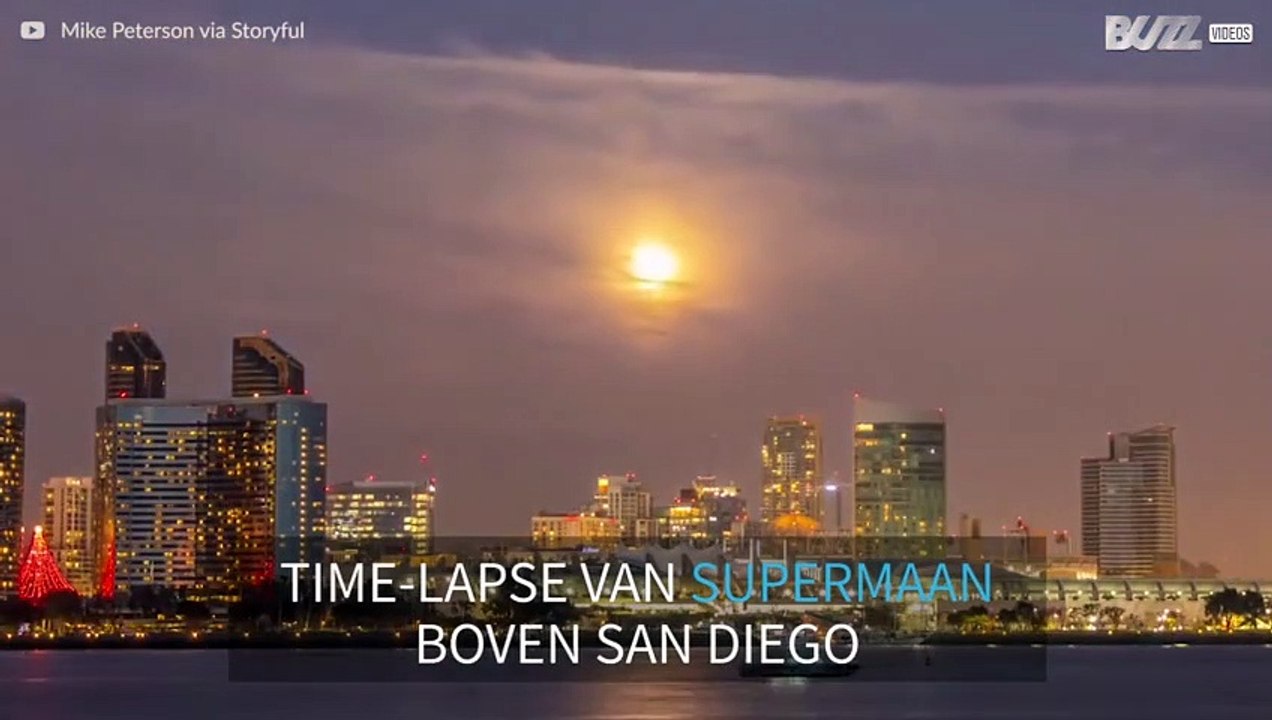 Supermaan verlicht de hemel boven Californië op de eerste dag van het jaar