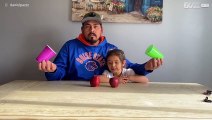 Dad confuses daughter with clever magic trick!