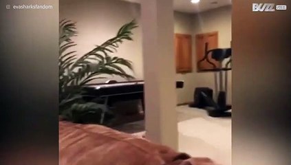 Handstand eindigt met gat in muur