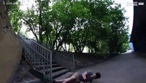 Skateboarder bezeert zijn kruis