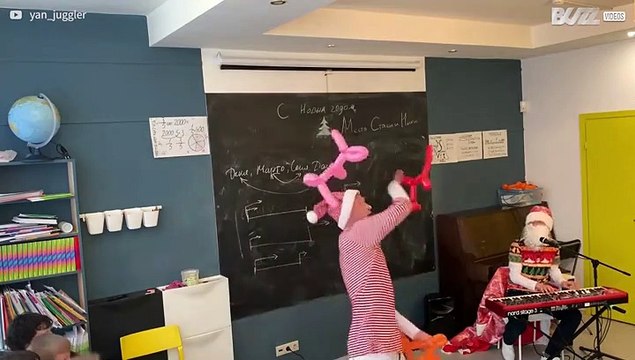 Jongleur zorgt voor leuke kerst voor kids!