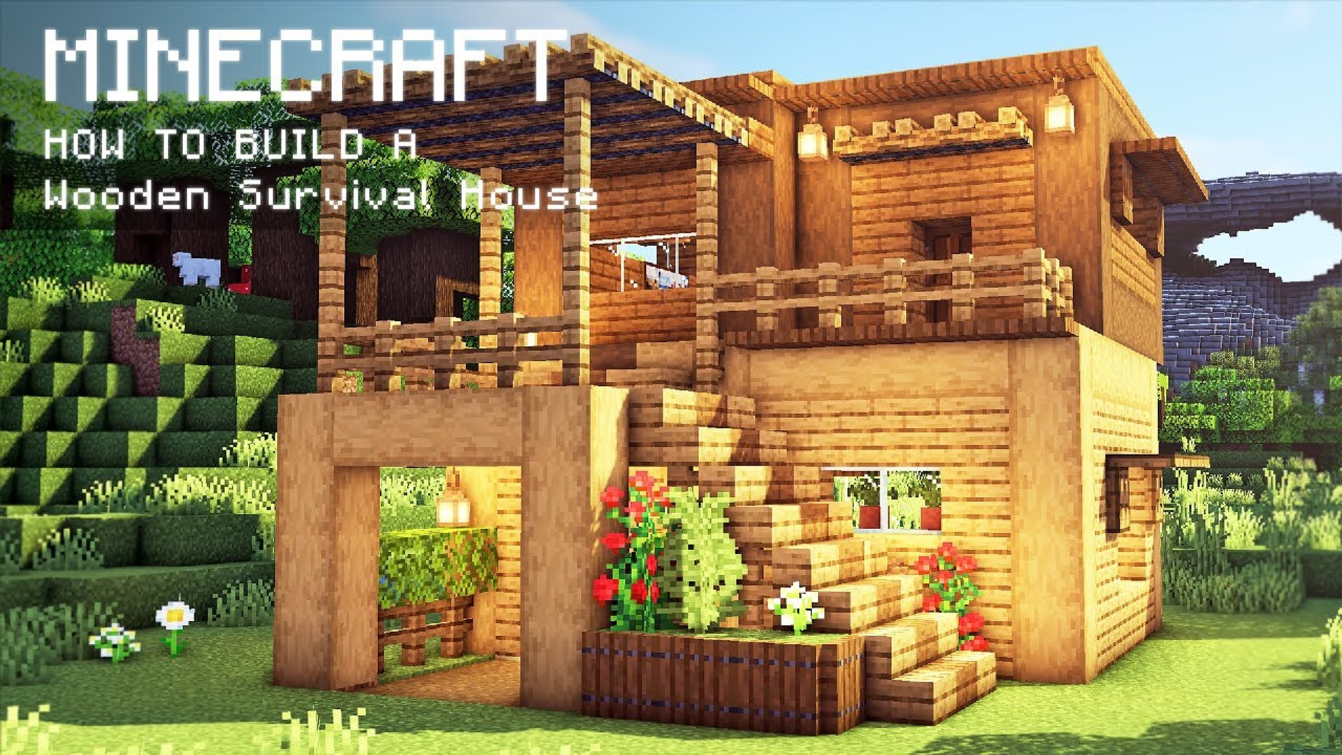 Minecraft How To Build A Wooden Survival House Video Dailymotion