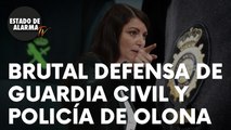 Macarena Olona realizada una brutal defensa de Guardia Civil y Policía Nacional en el Congreso