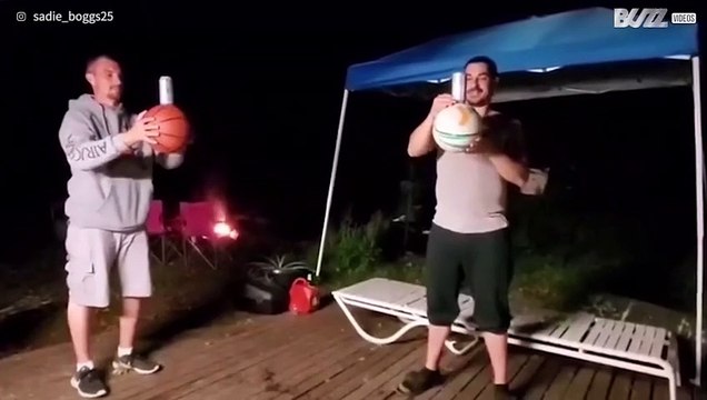 [TRANSLATE] - Basketball Beer Challenge ends painfully!