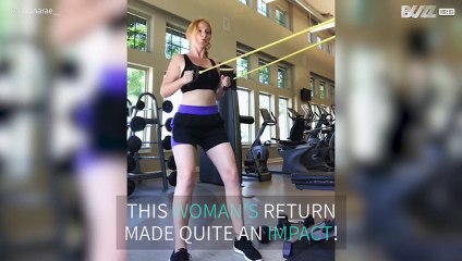 [TRANSLATE] - Woman's long-awaited gym workout ends on the floor!
