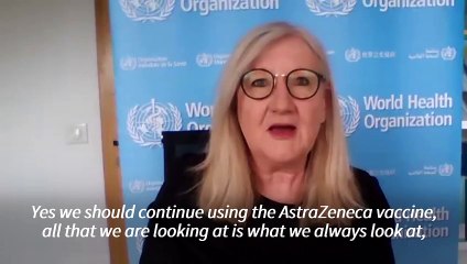 WHO says 'we should continue' using AstraZeneca jab