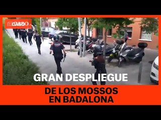 GRAN DESPLIEGUE DE LOS MOSSOS EN BADALONA