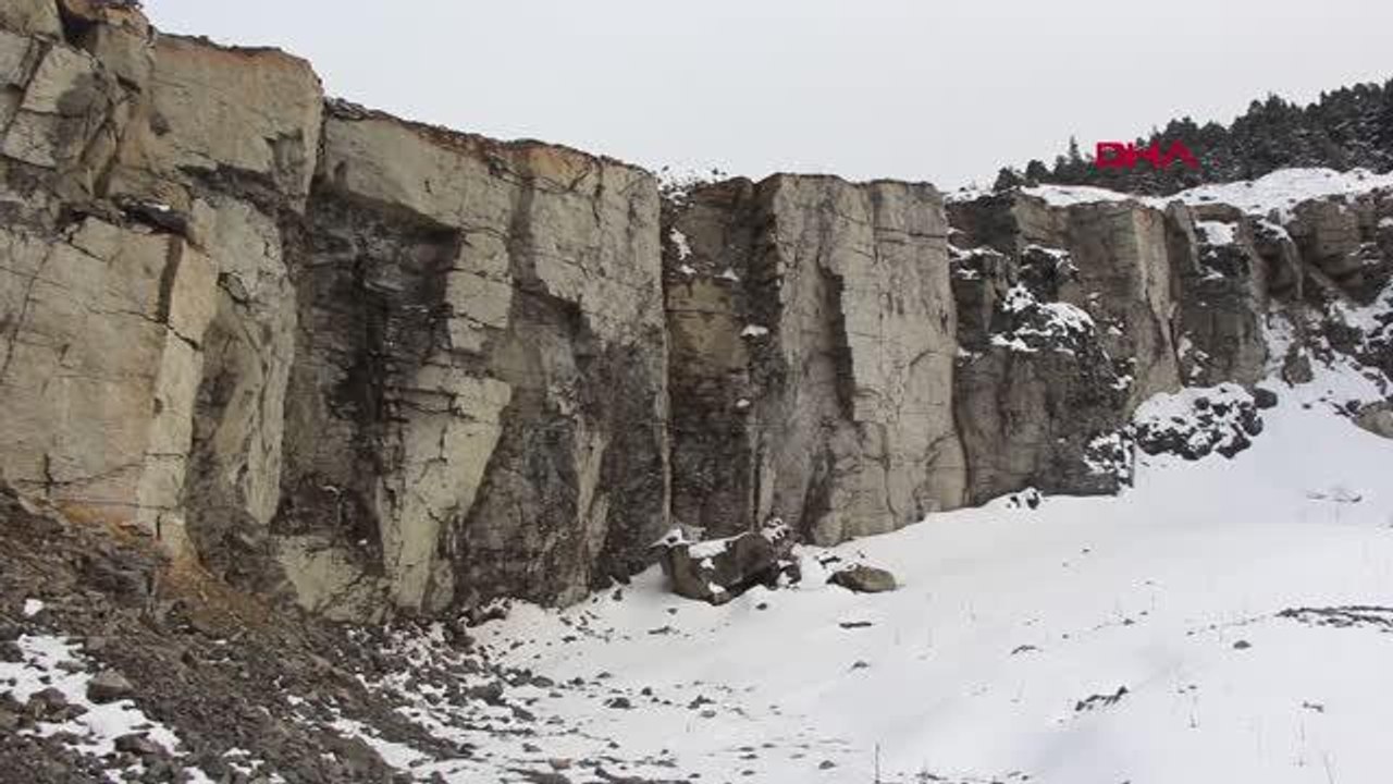 BOLU Milyonlarca yıl öncesine ait bazalt sütunları bulundu