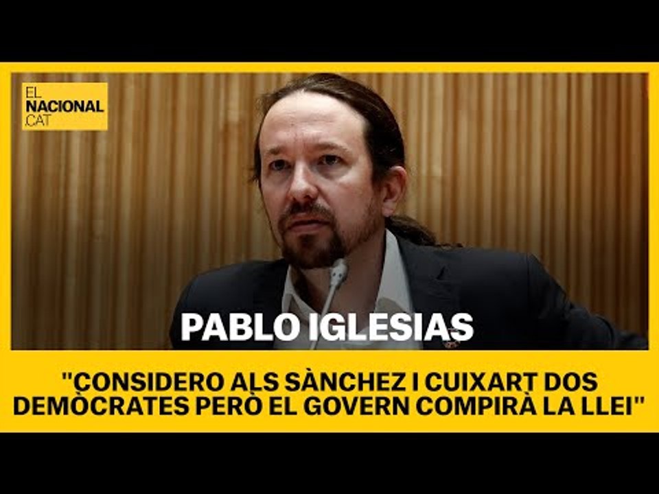 Iglesias acata els tribunals sobre els Jordis tot i ser "dos demòcrates"