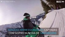 Imagens incríveis de snowboard no Cazaquistão