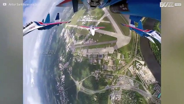 Acrobacias de um jato filmadas por Go Pro