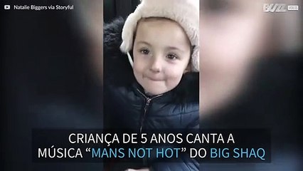 Criança canta a famosa música de Big Shaq “Mans Not Hot”