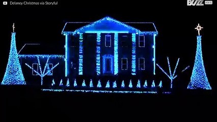 Espetáculo de luzes de Natal ao som de dubstep