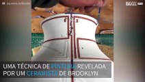 Artista de cerâmica usa técnica incrível de pintura