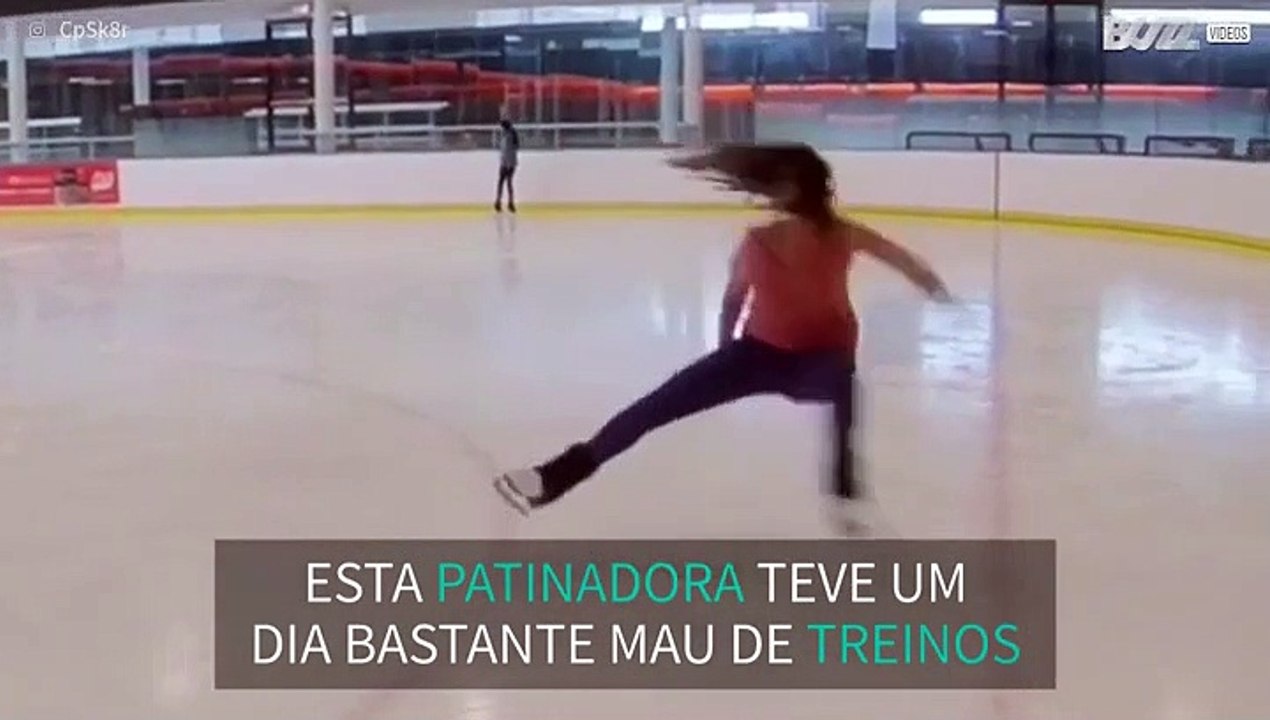 Patinadora partilha mau dia de treinos