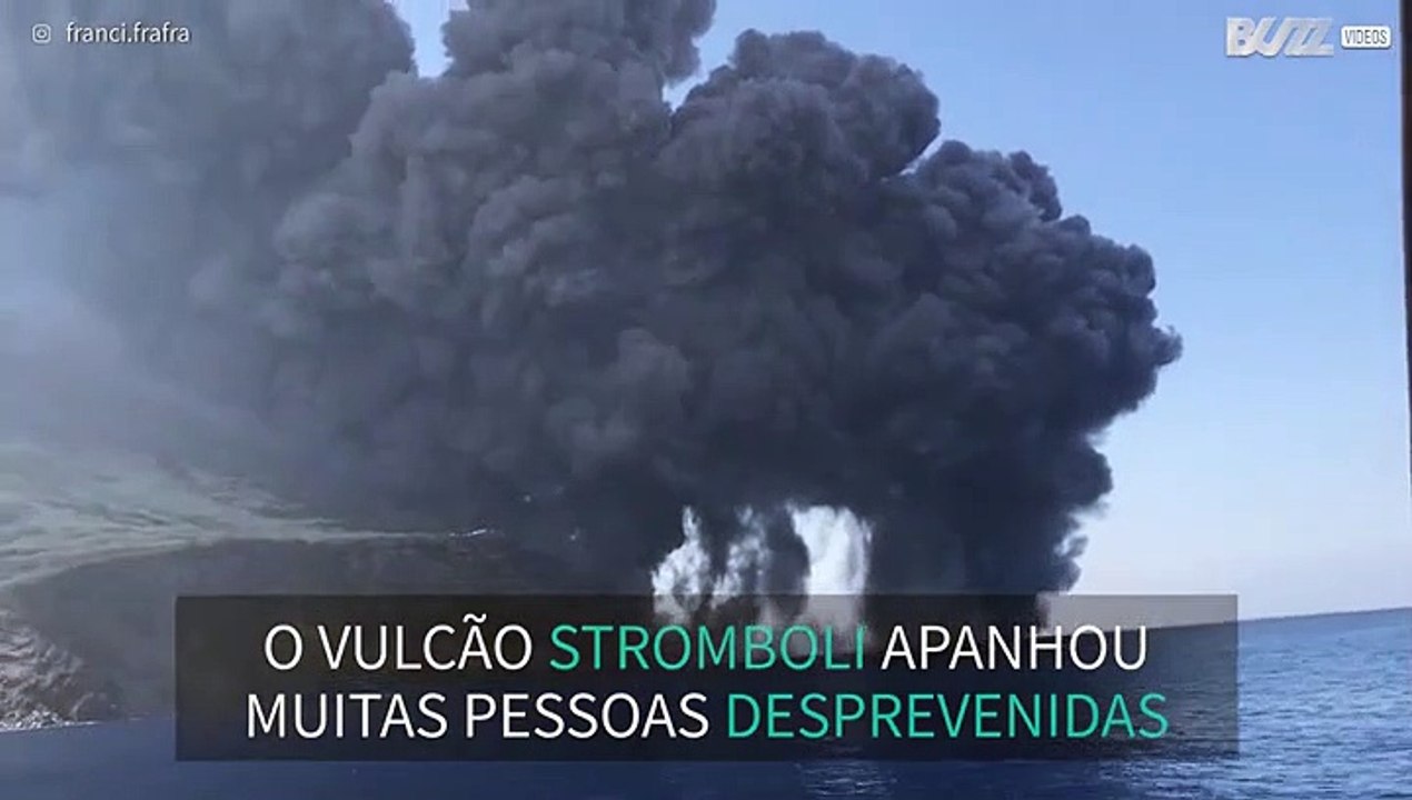 Vulcão Stromboli filmado durante assustadora erupção