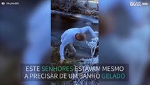 Jovens cometem o erro de testar a espessura do gelo