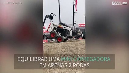 Mini carregadoras conduzidas com apenas 2 rodas!
