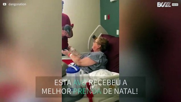 Avó conhece o neto depois de 7 semanas no hospital!