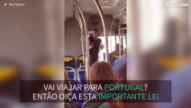“Cristiano Ronaldo é o melhor do mundo” é a lei a aprender neste autocarro