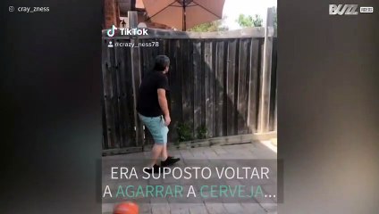 Desafio acaba com cerveja no quintal do vizinho!