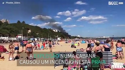 Explosão em cabana causa incêndio na Inglaterra