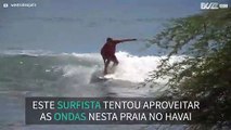 Surfista termina manobra com queda engraçada