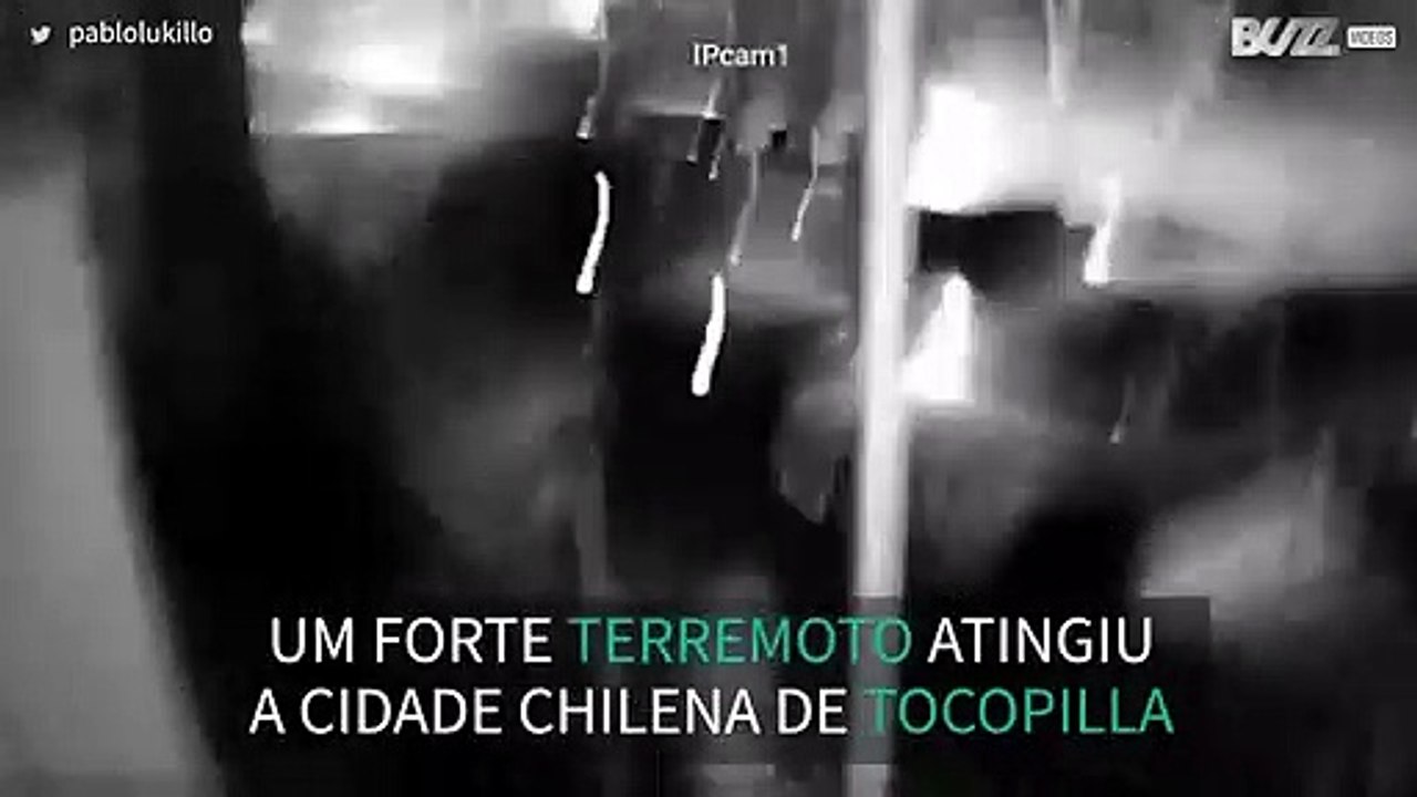 Terremoto é captado por câmera de segurança