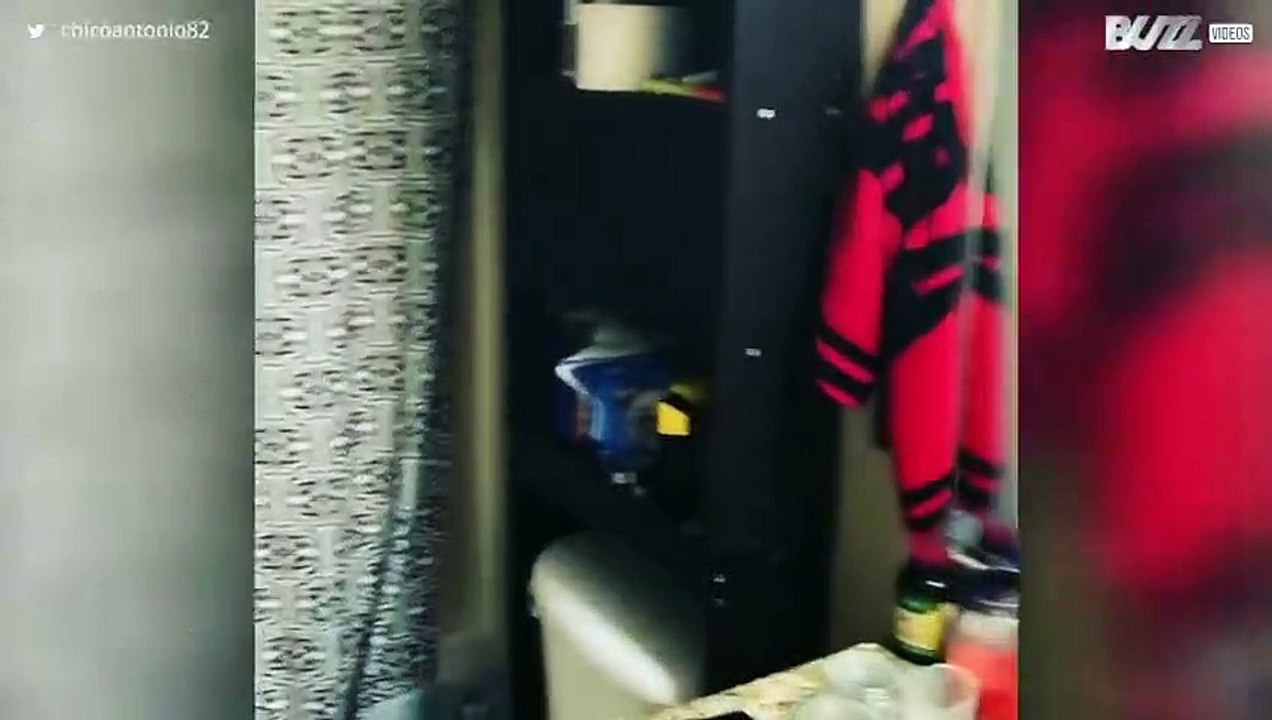 Homem apanha susto enorme durante o banho