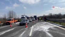 TEM Otoyolu İstanbul İstikameti 3 saat sonra 2 şeritli trafiğe açıldı
