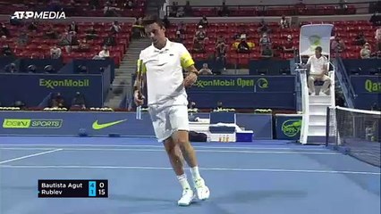 Bautista Agut upsets Rublev for his chance to win 2nd Qatar Open final