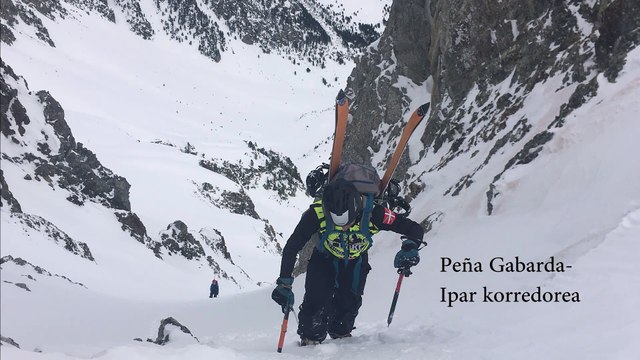 FREESKI Pirineos Peña Gabarda-ko Ipar korredorea