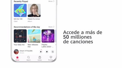 Conoce las funciones de Huawei Music