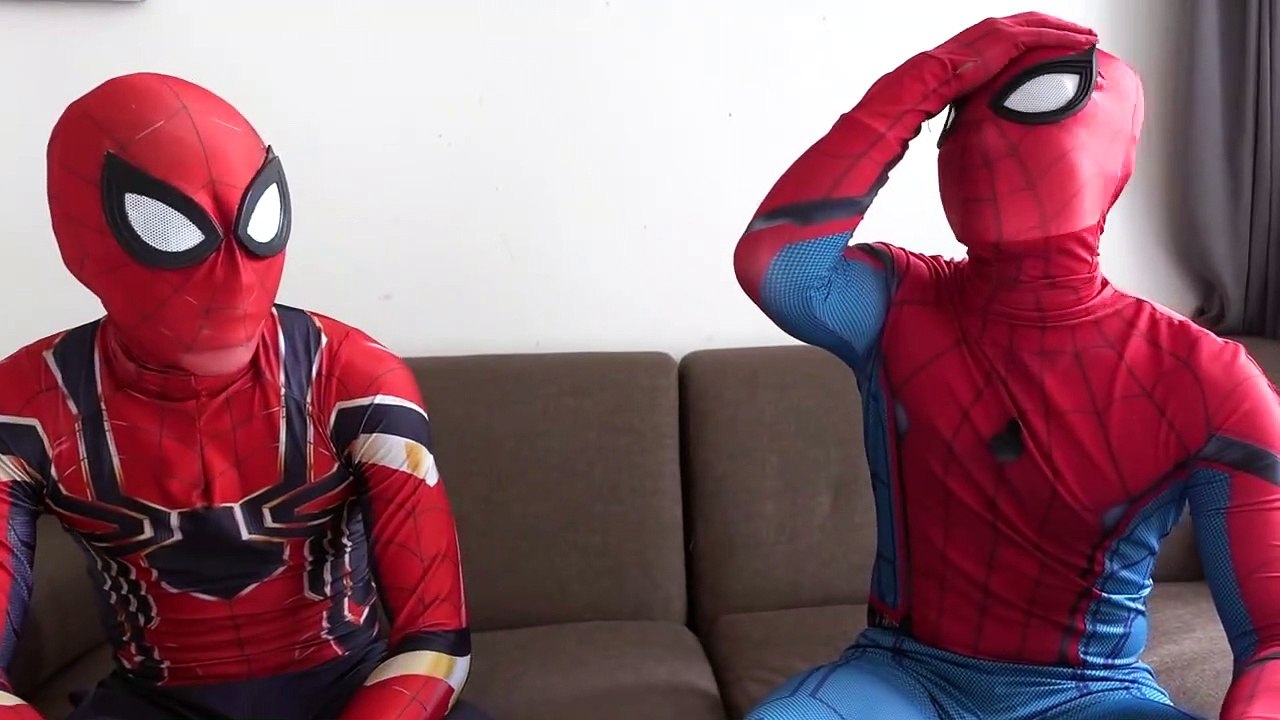 10. SPIDER-MAN Day Off In Real Life Popcorn, Watch The Movie and Fighting Bad Guys Bỏng Ngô