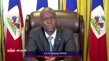 Prezidan Jovenel Moise nan ti kozri li gen ak popilasyon an jounen 12 mas 2021 an.
