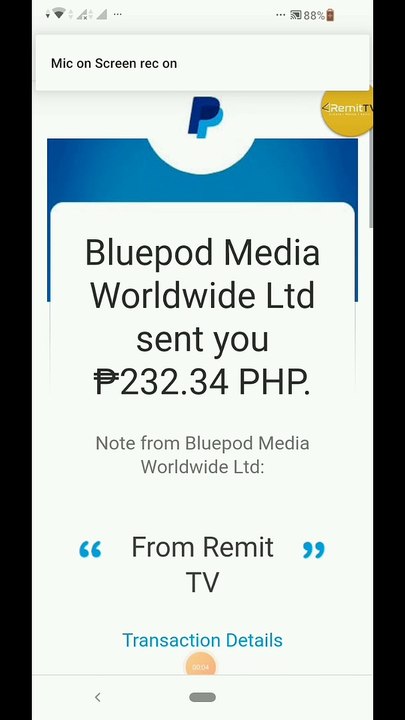 Finally First payout @remittv part 2