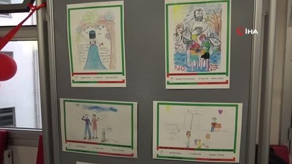 Son dakika haberleri | (İSTANBUL-Özel) Pendik'te çocukların hayalleri resimlerde hayat buldu