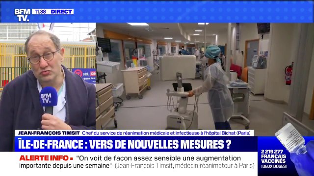 Covid-19: pour le réanimateur Jean-François Timsit, on voit de façon assez sensible une augmentation importante depuis une semaine