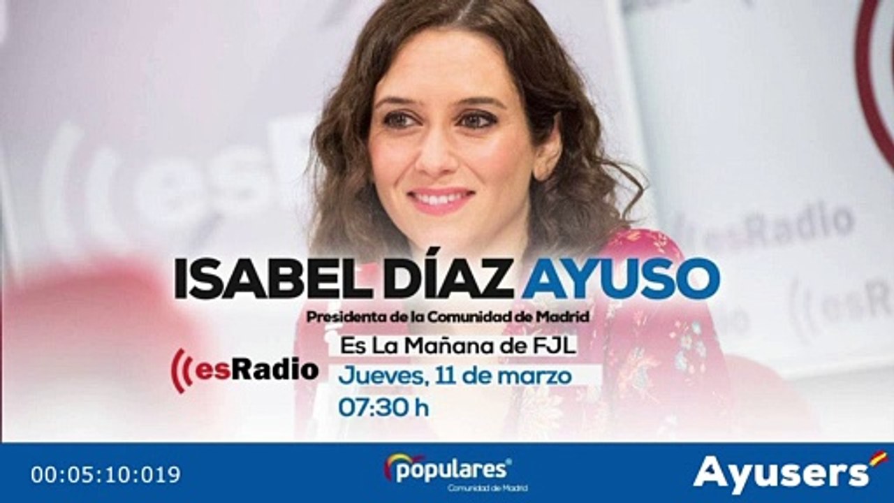 Díaz Ayuso en esRadio: "Socialismo o libertad. Serán los madrileños los que elijan"