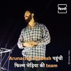 Watch Video: Varun Dhawan Climbs At The Top Of A Car To Address Fans As They Interrupt Shoot.