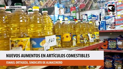 Nuevos aumentos en artículos comestibles